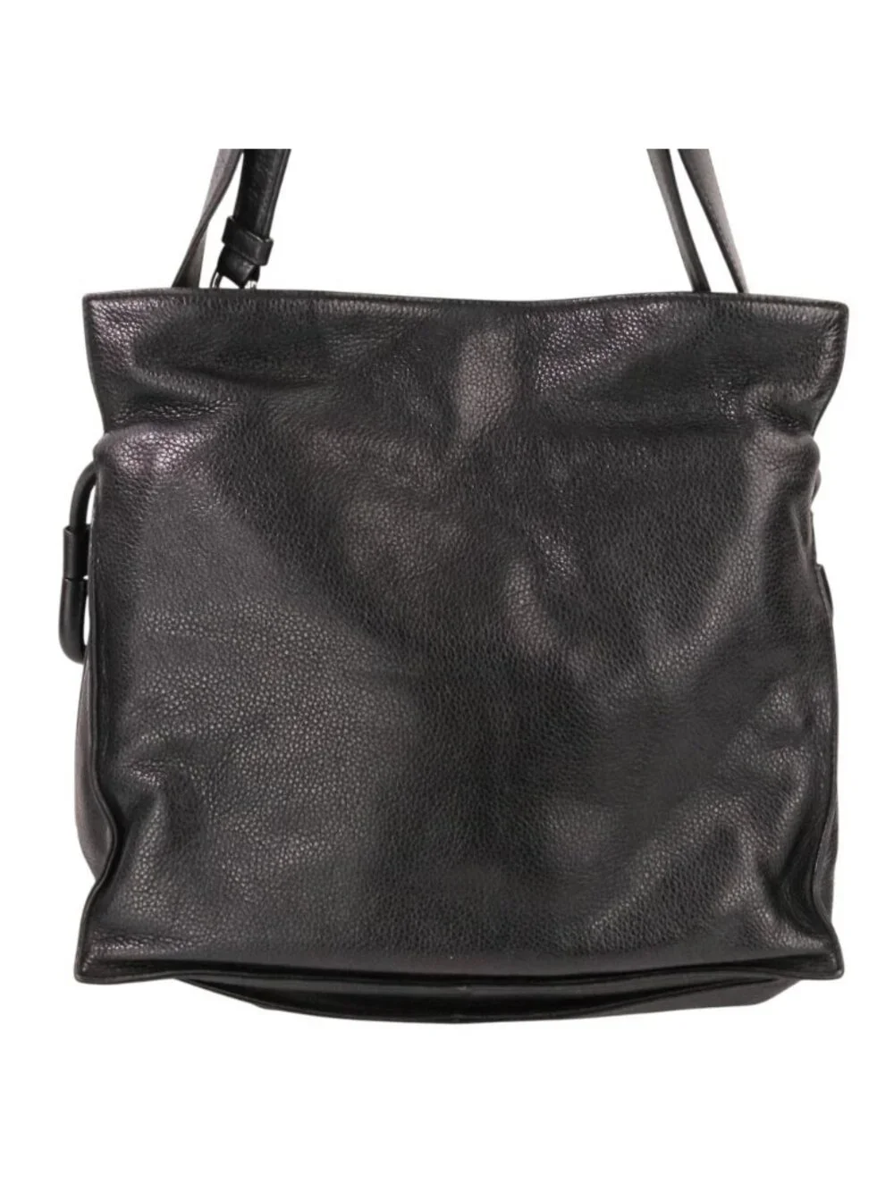 Loewe Flamenco Studs Leather Shoulder Bag Black